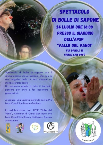 SPETTACOLO DI BOLLE DI SAPONE