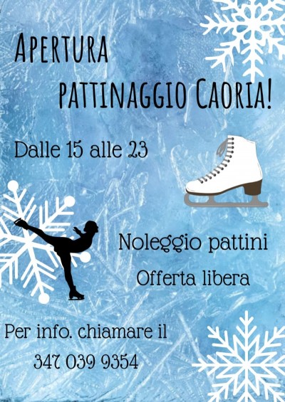 Apertura patinaggio a Caoria